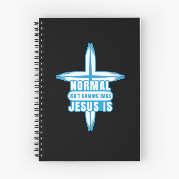 Item preview, Eternal Return Cross – "Normal isn't coming back, Jesus is" Blue designed and sold by GODS4US.