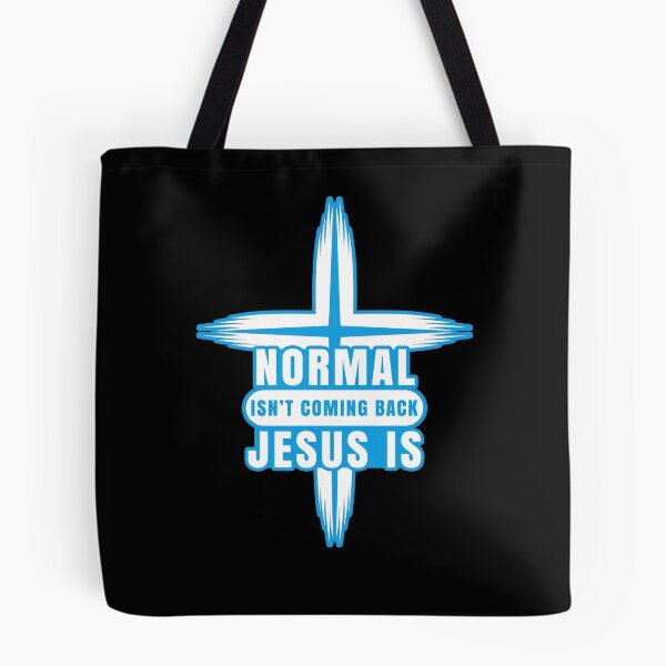 Item preview, Eternal Return Cross – "Normal isn't coming back, Jesus is" Blue designed and sold by GODS4US.