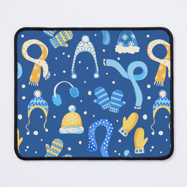 Item preview, Winter Accessories Kids Hats Mittens Blue Yellow Hanukkah  designed and sold by SamAnnDesigns.
