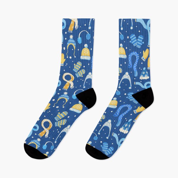 Item preview, Winter Accessories Kids Hats Mittens Blue Yellow Hanukkah  designed and sold by SamAnnDesigns.