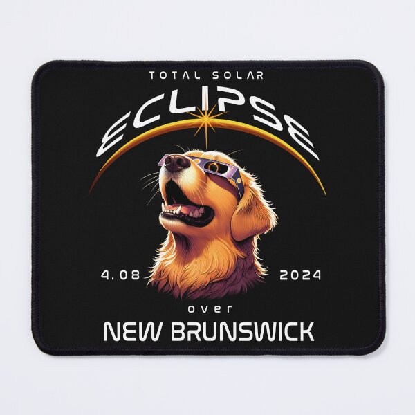 Item preview, Total Solar Eclipse Over New Brunswick, Canada, A Golden Retriever dog wearing sunglasses looking up at the Total Solar Eclipse, Animal Eclipse Viewing Pawty designed and sold by jeyel7.