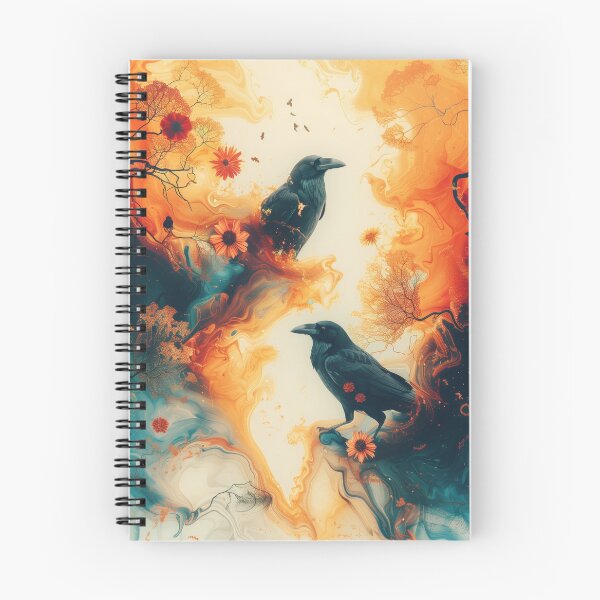 Item preview, Colorful Crows and Paint Swirls designed and sold by HoskingInd.