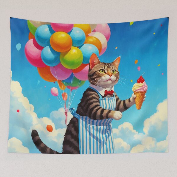 Item preview, Cat And Balloons designed and sold by SassyArtistry.