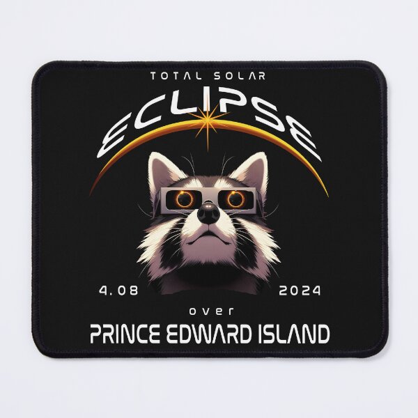 Item preview, Total Solar Eclipse Over Prince Edward Island, Canada, A Racoon wearing sunglasses looking up at the Total Solar Eclipse, Animal Eclipse Viewing Pawty designed and sold by jeyel7.