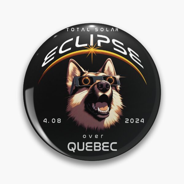 Artikelvorschau, Totale Sonnenfinsternis über Quebec, Kanada, ein Deutscher Schäferhund mit Sonnenbrille blickt zur totalen Sonnenfinsternis hoch, Tierfinsternis beobachtet Pawty entworfen und verkauft von jeyel7.