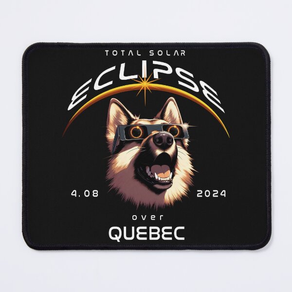 Item preview, Total Solar Eclipse Over Quebec, Canada, A German Shepherd dog wearing sunglasses looking up at the Total Solar Eclipse, Animal Eclipse Viewing Pawty designed and sold by jeyel7.