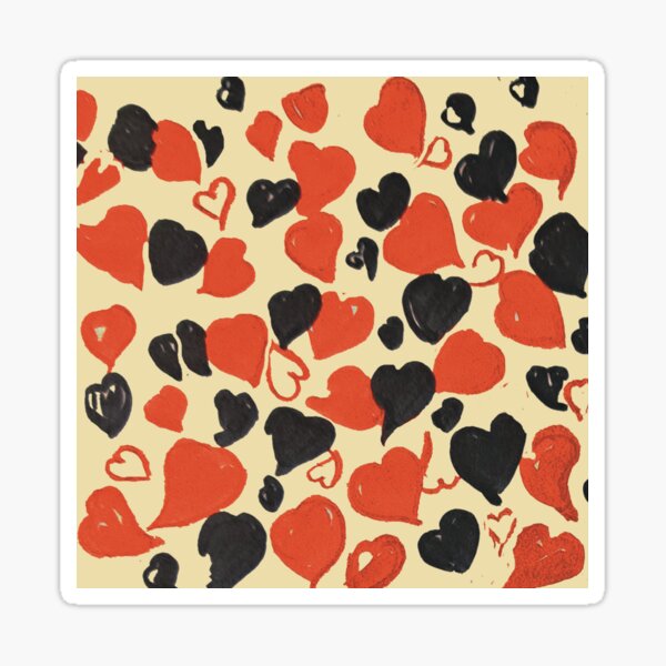 Hearts in two colors Sticker