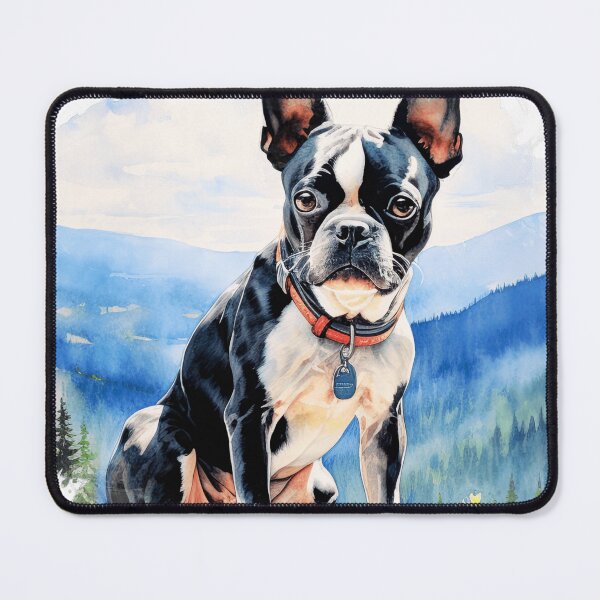 Item preview, Boston Terrier Wilderness Illustration designed and sold by TheAnimalZ00.