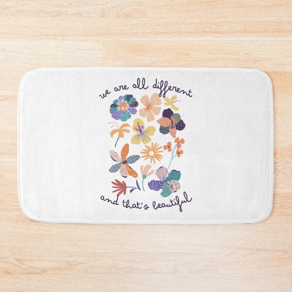 Item preview, We Are All Different And That’s Beautiful | Floral Quote Art designed and sold by Erica Leigh.
