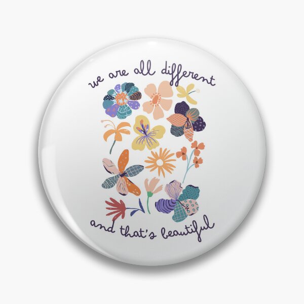 Item preview, We Are All Different And That’s Beautiful | Floral Quote Art designed and sold by Erica Leigh.