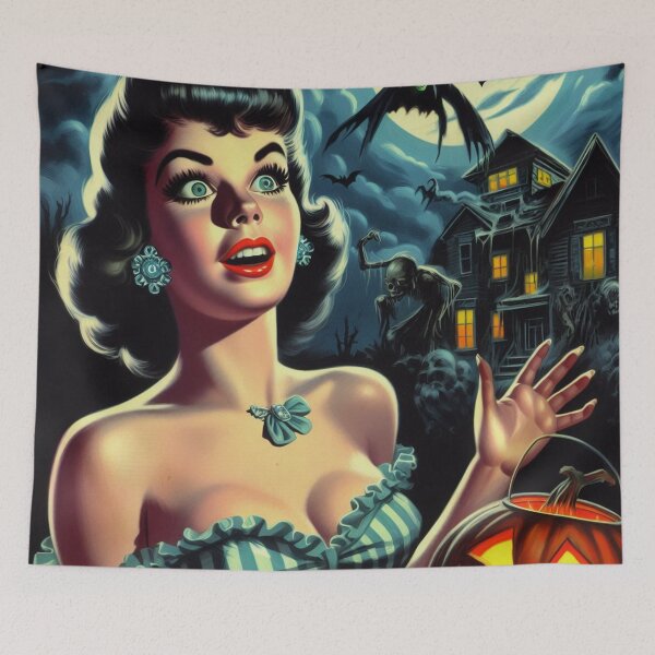 Item preview, Retro Halloween Girl designed and sold by PulpVintage.