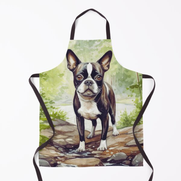 Item preview, Forest Boston Terrier Dog designed and sold by TheAnimalZ00.