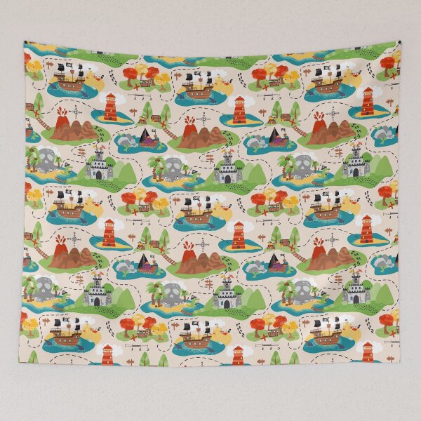 Item preview, Pirate Treasure Map On Tan designed and sold by SamAnnDesigns.