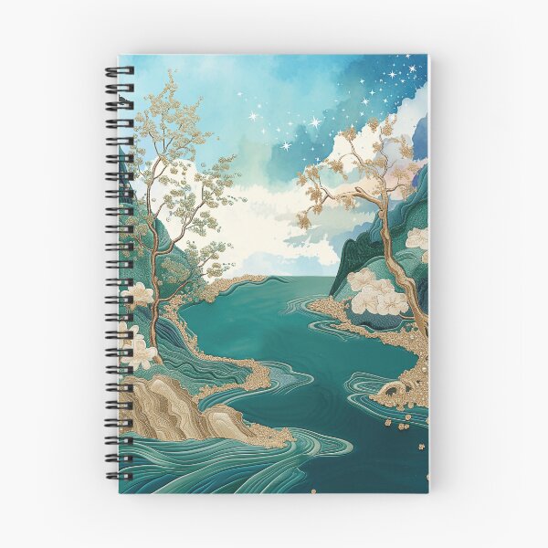 Item preview, Japanese Embroidery Landscape - River and Mountains designed and sold by HausKatz.