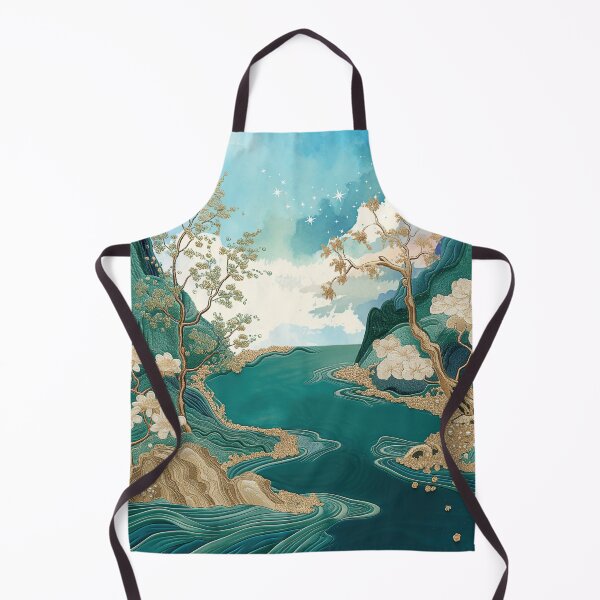 Item preview, Japanese Embroidery Landscape - River and Mountains designed and sold by HausKatz.