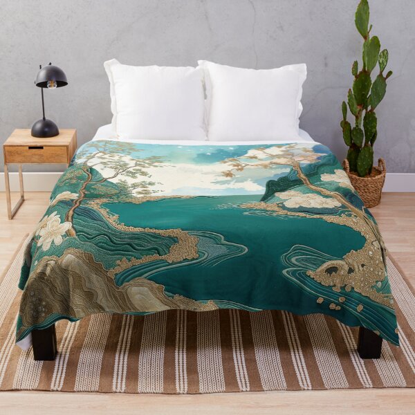 Item preview, Japanese Embroidery Landscape - River and Mountains designed and sold by HausKatz.