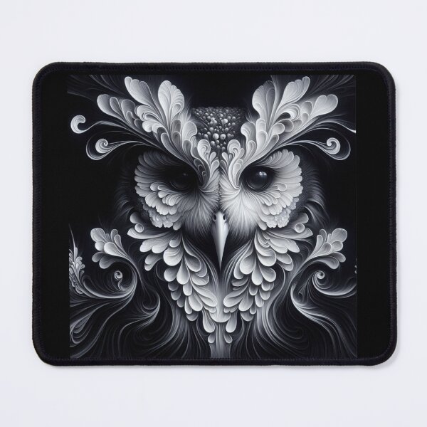 Item preview, Majestic Owl, Black & White Art, Nature Lover, Owl Beauty, Bird Lovers, Owl Gift designed and sold by AnalajiaDesigns.