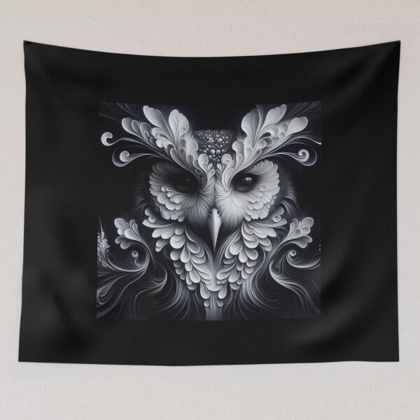 Item preview, Majestic Owl, Black & White Art, Nature Lover, Owl Beauty, Bird Lovers, Owl Gift designed and sold by AnalajiaDesigns.