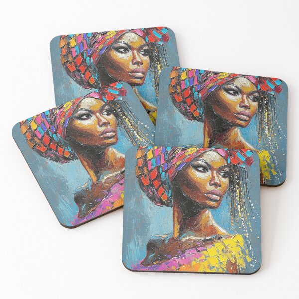 Aperçu de l'œuvre Peinture de fille africaine, créée et vendue par Rockwpapart.