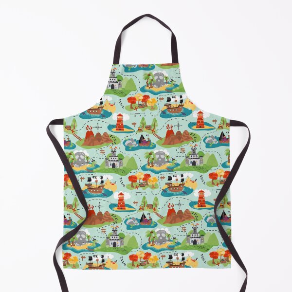 Item preview, Pirate Treasure Map On Light Blue designed and sold by SamAnnDesigns.