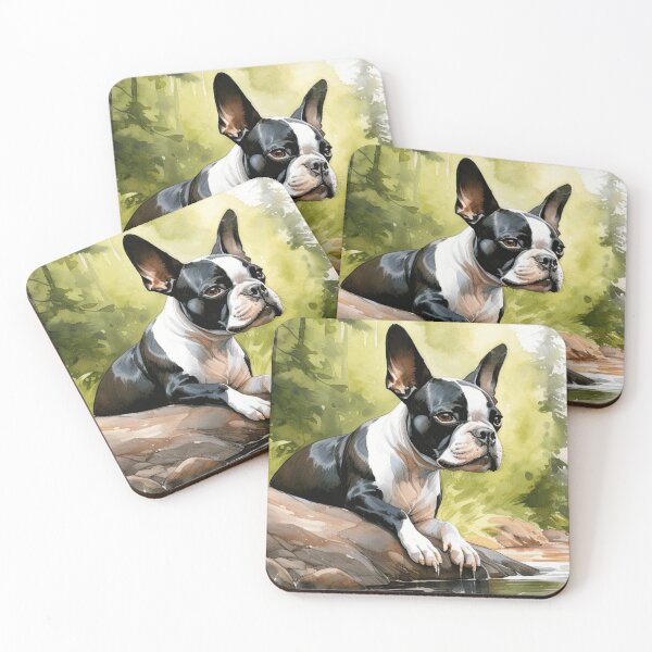 Item preview, Boston Terrier By The Lake In The Forest designed and sold by TheAnimalZ00.