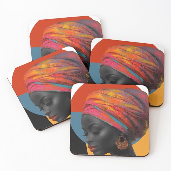 Item preview, Abstract african woman wearing turban designed and sold by Rockwpapart.