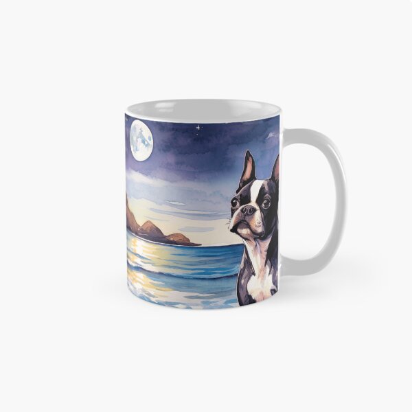 Item preview, Boston Terrier On The Beach At Night designed and sold by TheAnimalZ00.