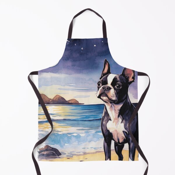 Item preview, Boston Terrier On The Beach At Night designed and sold by TheAnimalZ00.