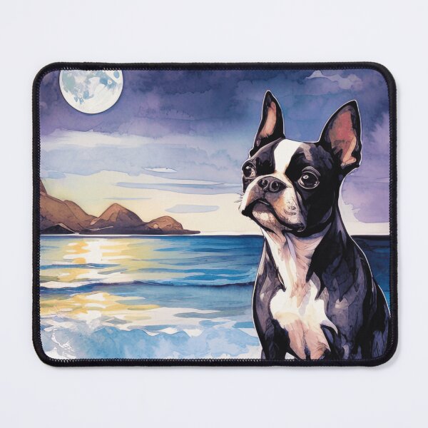 Item preview, Boston Terrier On The Beach At Night designed and sold by TheAnimalZ00.