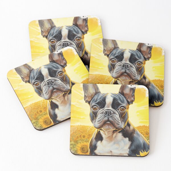 Item preview, Boston Terrier In A Sunflower Field designed and sold by TheAnimalZ00.