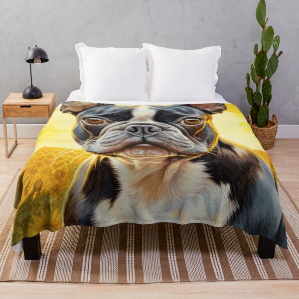 Item preview, Boston Terrier In A Sunflower Field designed and sold by TheAnimalZ00.