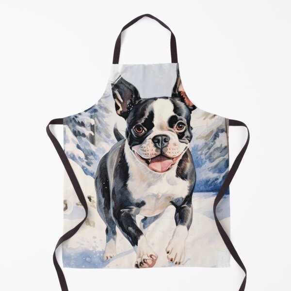 Item preview, Boston Terrier Running In The Snow designed and sold by TheAnimalZ00.
