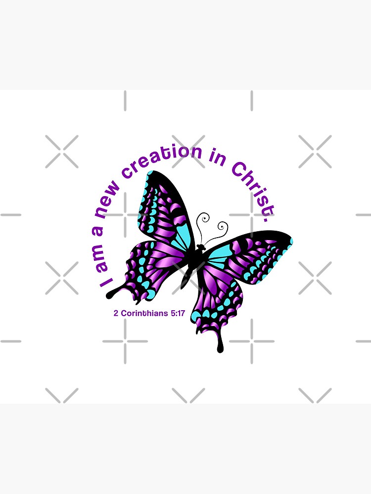 Thumbnail 5 of 5, Mouse Pad, New Creation Butterfly – "I am a new creature in Christ" designed and sold by GODS4US.