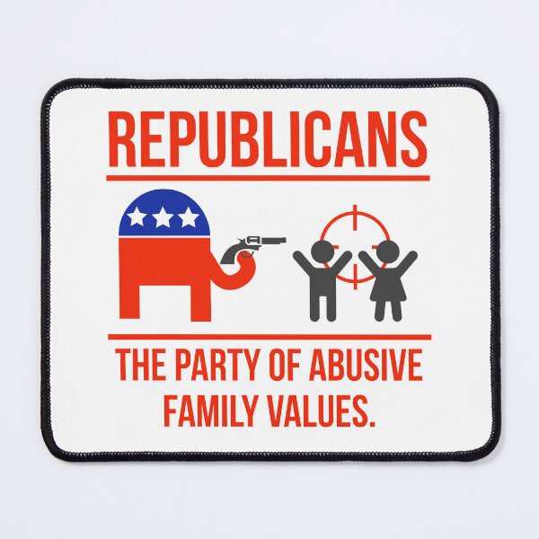 Item preview, Republicans party of (abusive) family values  designed and sold by Rachel the Artist .