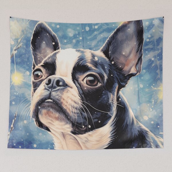 Item preview, Boston Terrier Snowy Portrait designed and sold by TheAnimalZ00.