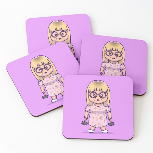 Item preview, Fierce DIY Enthusiast: Cute Woman Holding Hammer Cartoon Vector Icon" designed and sold by hjian8219.
