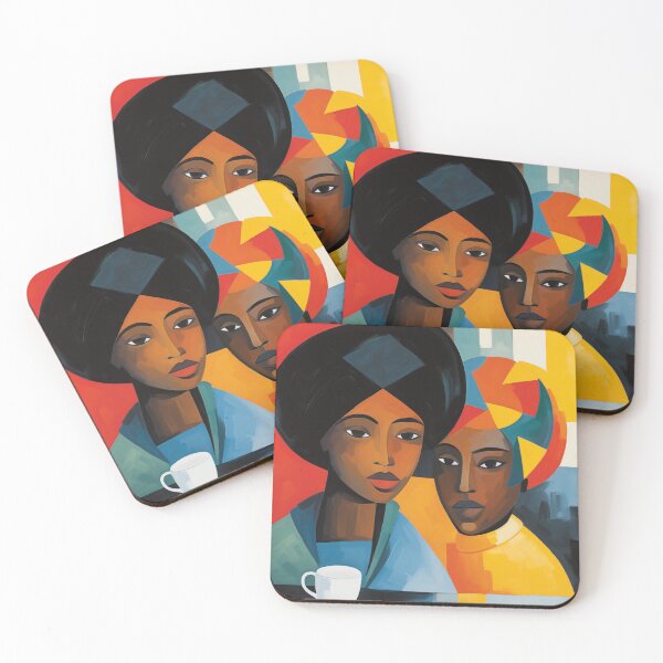 Item preview, Cafe decor woman shoping africa designed and sold by Rockwpapart.