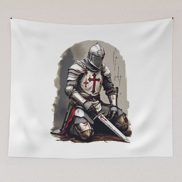 Item preview, Templar Knight with Sword;  designed and sold by StickerApe.