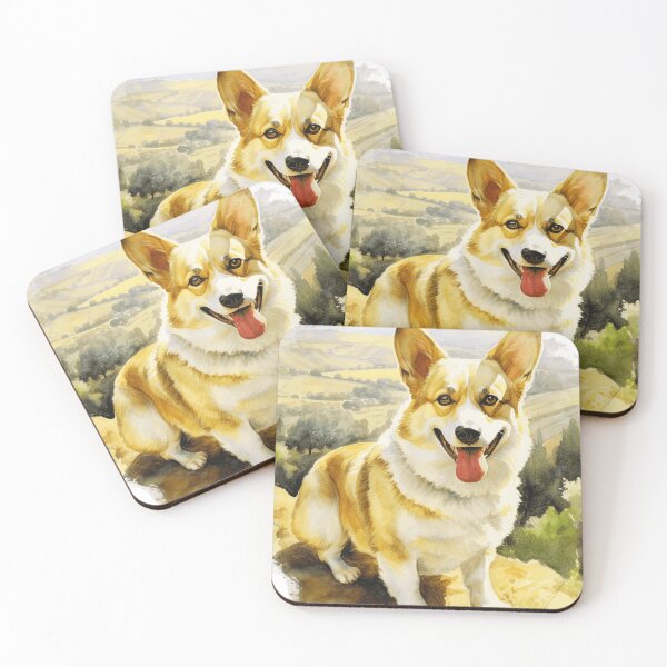 Item preview, Watercolor Pembroke Welsh Corgi Illustration designed and sold by TheAnimalZ00.