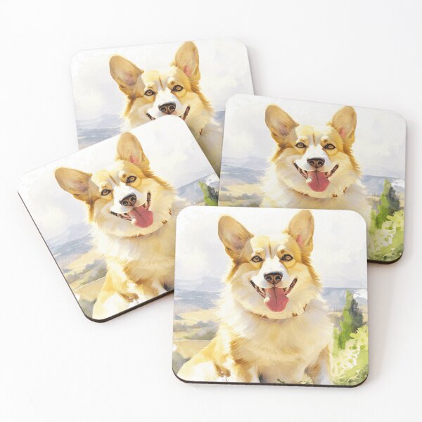 Item preview, Watercolor Pembroke Welsh Corgi Portrait designed and sold by TheAnimalZ00.