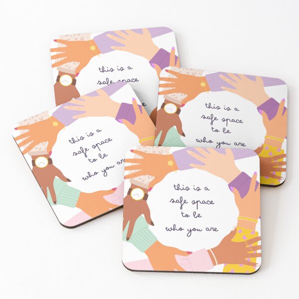 Item preview, This Is A Safe Space To Be Who You Are | Quote Art designed and sold by Erica Leigh.
