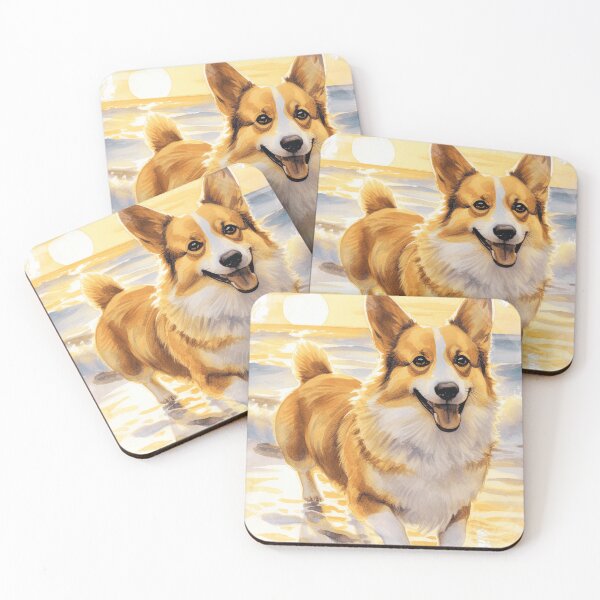 Item preview, Pembroke Welsh Corgi Running On The Beach designed and sold by TheAnimalZ00.