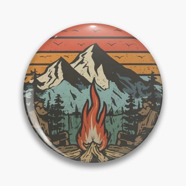 Item preview, Invigorating Alpine Bonfire Emblem designed and sold by Daniel Haddad.