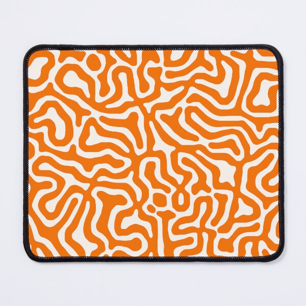 Item preview, Deep Orange Organic Liquid Lines Abstract Pattern Design designed and sold by patternsoup.