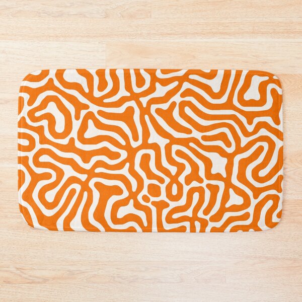 Item preview, Deep Orange Organic Liquid Lines Abstract Pattern Design designed and sold by patternsoup.