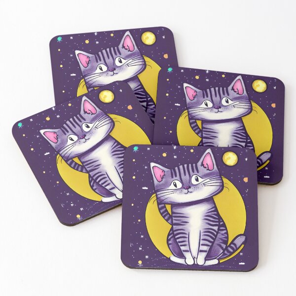 Item preview, Cat sitting among the stars designed and sold by Astralia.