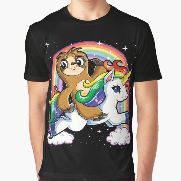 sloth riding unicorn shirt