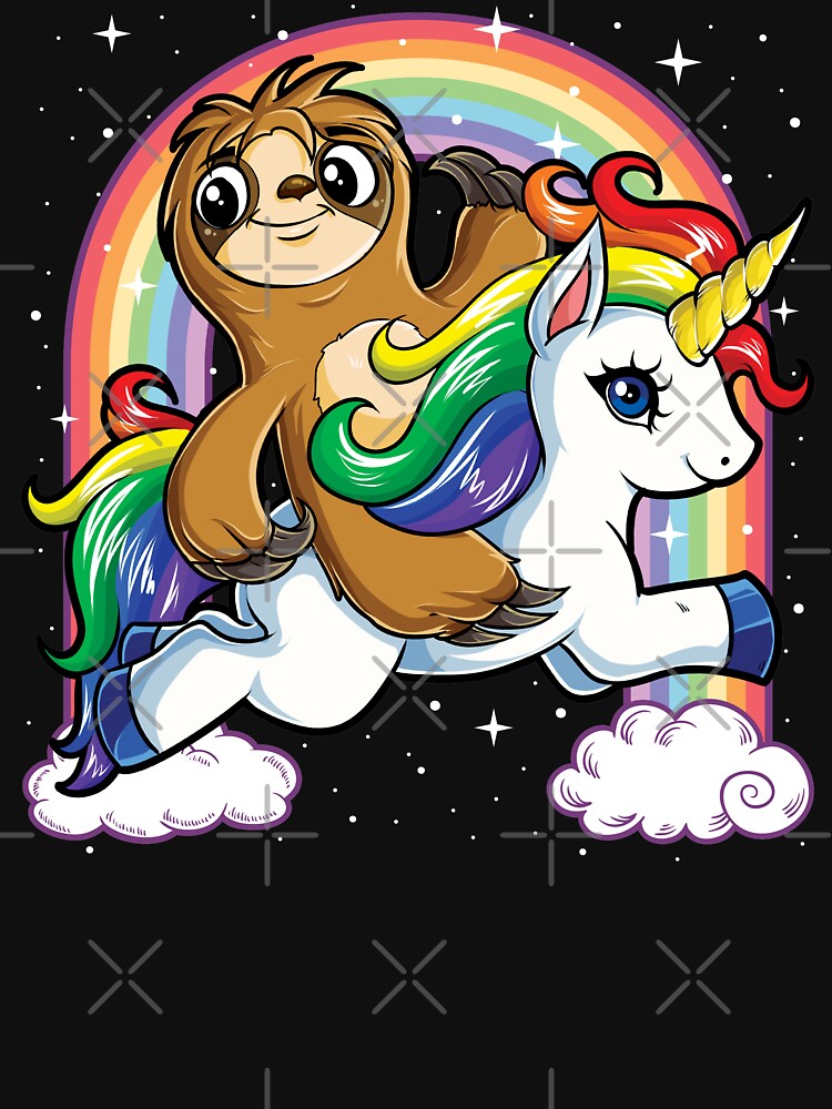 sloth riding unicorn shirt