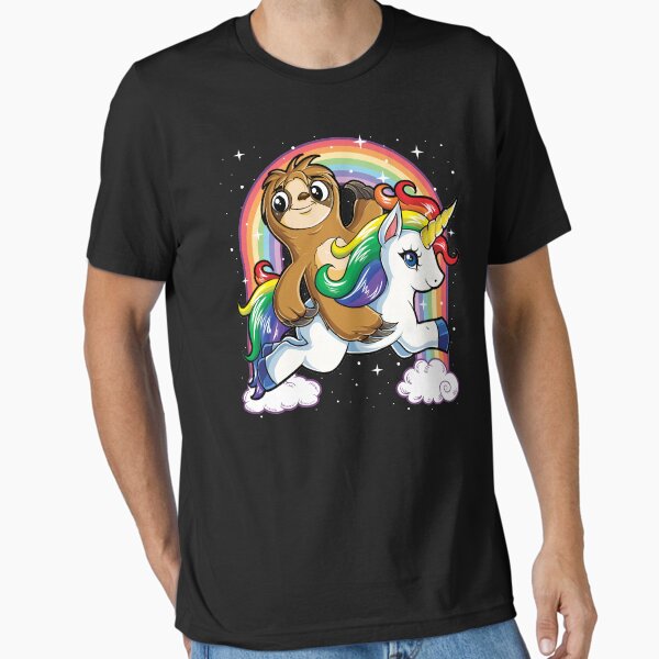 Item preview, Sloth Riding Unicorn T shirt Sloths Unicorns Rainbow Gifts designed and sold by LiqueGifts.