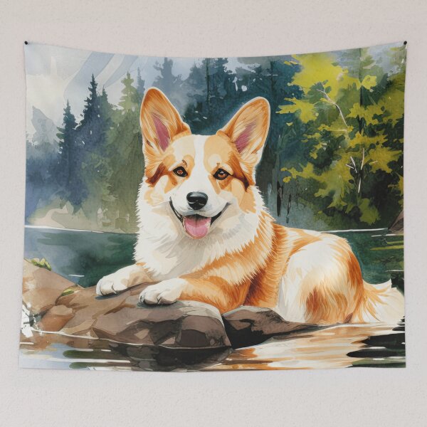 Item preview, Watercolor Corgi Art designed and sold by TheAnimalZ00.